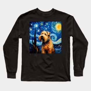 Irish Terrier painted by Vincent Van Gogh Long Sleeve T-Shirt